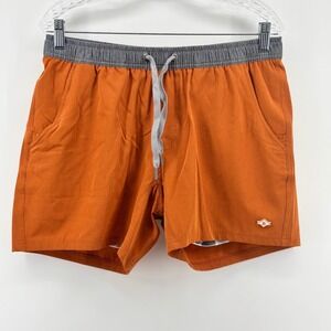 Burlebo Mens Performance Everyday Shorts Burnt Orange 5.5 Inseam Size M